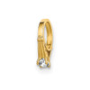 14k Yellow Gold 3D Ring with White CZ Pendant