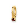 14k Yellow Gold 3D Ring with Red CZ Pendant