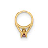 14k Yellow Gold 3D Ring with Light Purple CZ Pendant
