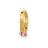 14k Yellow Gold 3D Ring with Light Pink CZ Pendant