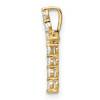 14k Yellow Gold CZ Cross Slide