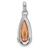 Sterling Silver & Vermeil Rhodium-plated Champagne CZ Pendant