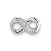 Sterling Silver Rhodium Plated CZ Infinity Slide