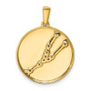 Gold-plated Sterling Silver and CZ Taurus Zodiac Pendant