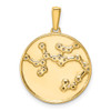 Gold-plated Sterling Silver and CZ Sagittarius Zodiac Pendant