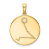 Gold-plated Sterling Silver and CZ Pisces Zodiac Pendant
