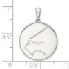 Sterling Silver & CZ Aquarius Zodiac Pendant