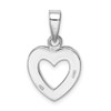 Sterling Silver Blue Inlay Lab-Created Opal Heart Pendant QP2744
