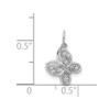 14K White Gold Diamond Butterfly Charm