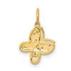 14k Yellow Gold Diamond Butterfly Charm