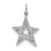 14k White Gold 1/20ctw Diamond Star Charm