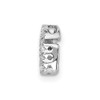 14K White Gold Diamond Initial G Charm