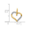 14k Yellow Gold Diamond Heart Charm PM4867-005-YA