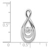 14k White Gold 1/4ctw Moving Diamond Infinity Slide