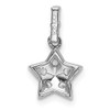 14k White Gold Diamond Star Pendant PM6610-012-WA