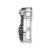 14k White Gold 1/5ctw Black Diamond Penguin Slide