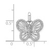 14k White Gold 0.19ctw Diamond Butterfly Pendant