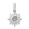 14k White Gold 1/10ctw Diamond Fancy Sun Pendant