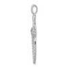 14k White Gold Lab Grown Diamond Si1/Si2 Ghi Cross Pendant Pm5048