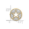 14k Yellow Gold Lab Grown Diamond Si1/Si2, G H I, Circle Cut-Out Star Pendant