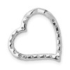 14k White Gold 1/5ctw Diamond Curved Heart Slide