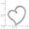 14k White Gold 1/4ctw Diamond Heart Slide