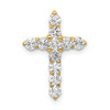 14k Yellow Gold Lab Grown Diamond Si1/Si2 Ghi Cross Pendant 4951