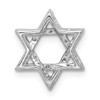 14k White Gold 1/5ctw Diamond Star of David Slide