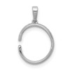 14k White Gold Diamond Initial C Pendant