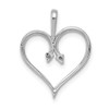 14k White Gold .02ctw Diamond Heart Pendant PM4821-002-WA