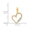 14k Yellow Gold 1/20ctw Diamond Heart Pendant