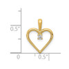 14k Yellow Gold .03ctw Diamond Heart Pendant