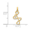 14k Yellow Gold Diamond Heart Pendant PM4930-001-YA