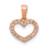 14k Rose Gold 0.03ctw Diamond Heart Pendant