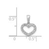 14k White Gold .03ctw Diamond Heart Pendant PM4856-003-WA