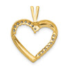 14k Yellow Gold 1/6ctw Diamond Heart Pendant