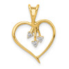14k Yellow Gold Diamond Heart Pendant PM4832-005-YA