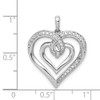 14k White Gold 1/6ctw Diamond Entwined Heart Pendant