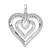 14k White Gold 1/6ctw Diamond Entwined Heart Pendant