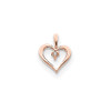 14k Rose Gold A Diamond heart pendant XHR6A