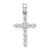 14k White Gold Lab Grown Diamond Si1/Si2 Ghi Cross Pendant Pm4968-025