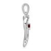 14k White Gold Garnet & Diamond Heart Pendant PM7005-GA-001-WA