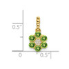 14k Yellow Gold Peridot And Diamond Floral Pendant