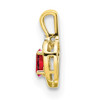 10k Yellow Gold Diamond and Ruby Pendant