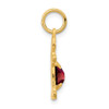 14k Yellow Gold Girl 6x4 Oval Genuine Garnet-Jan Pendant