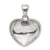 Sterling Silver Red Enamel & Marcasite Heart Pendant