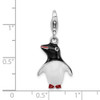 Sterling Silver Enamel Penguin w/Lobster Clasp Charm