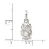 Sterling Silver Polished Owl Charm