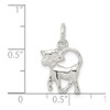 Sterling Silver Cat Charm QC2656