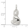 Sterling Silver Cat Charm QC126